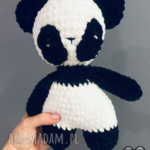 szydełkowa, maskotka, panda na szydełku