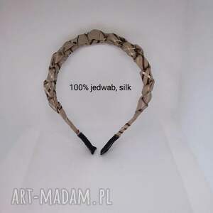 pleciona drobna jedwabna opaska, dodatek do stylizacji