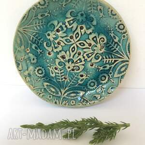 handmade ceramika folkowa mydelniczka ceramiczna
