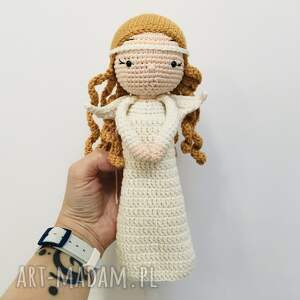 anioł stróż lalka maskotka szydełkowa handmade prezent