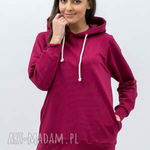 Z KAPTUREM - SEHER amarant - bluza damska