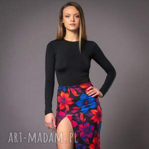 Bluzka basic z długim rękawem - kate black, oryginalna, elegancka