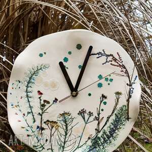 zegaz ceramiczny kwiaty polne - Enio Art dom zegary