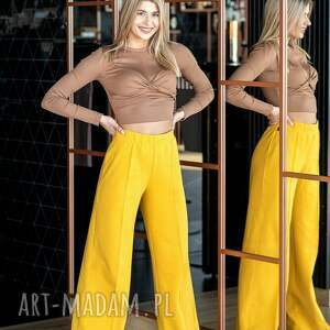 ręcznie zrobione spodnie spodnie szwedy żółte
