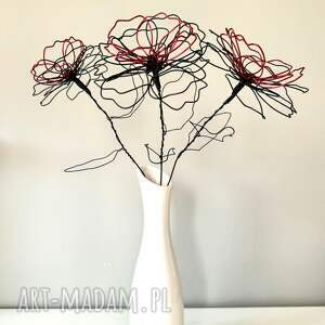 ręcznie zrobione dekoracje bukiet kwiatów z drutu, sztuczne kwiaty dla domu, oryginalny