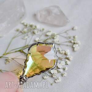 handmade naszyjniki retro kryształ - naszyjnik ze szkiełkiem vintage