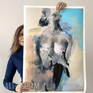 Lady, duży obraz, kobieta, obrazy do salonu