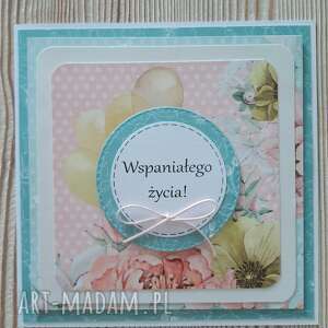 scrapbooking kartki kwiatowa kartka na różne okazje, urodziny, imieniny