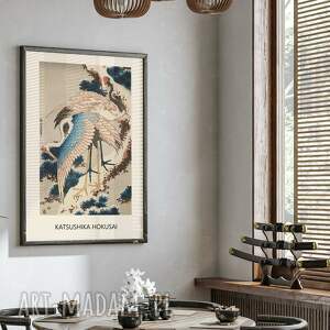 raspberryem plakat żurawie - sztuka japońska 50x70 cm 2 0009, plakaty natura