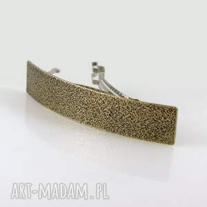 piasek - mosiężna klamra do włosów 2406 06, metalowa spinka, minimalistyczna