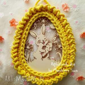 jajko na wielkanoc sznurka, jajo prezent dekoracje wiosenne