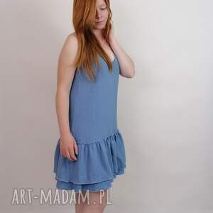sukienki muślinowa sukienka damska niebieska