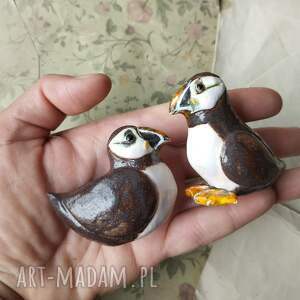 maskonury komplet ceramika pingwin, święta