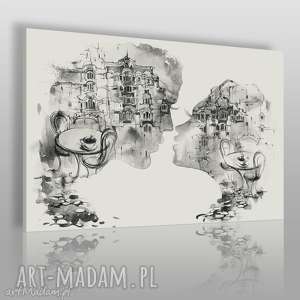 obraz na płótnie - pocałunek restauracja - VAKU DSGN obrazy