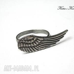 angel - pierścionek, srebro skrzydełko, wyjątkowe prezenty