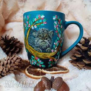 Prezent Manul stepowy ręcznie malowany kubek dla charakternych 300 ml