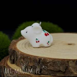 wisiorek z mini zwierzątkami, świnia, zawieszka świnka