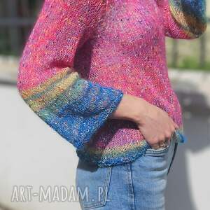 handmade swetry piórkowy sweterek