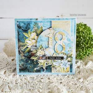 ręcznie robione scrapbooking kartki bądź sobą. Kartka na 18tkę