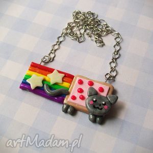 kawaii naszyjnik nyan cat świeci w ciemności