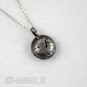 kamyk - srebrny wisiorek 2510 04 unikat prosty naszyjnik, srebrna zawieszka