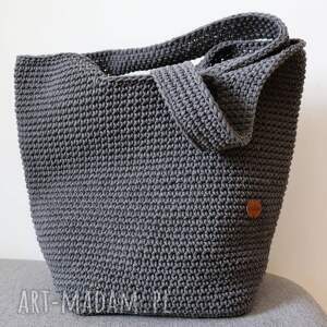 duża szydełkowa torba na ramię - PULE main torebki