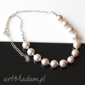 handmade naszyjniki srebrne perły naszyjnik