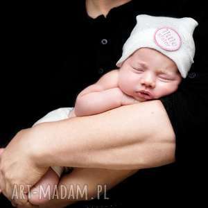 handmade czapeczka newborn babyshower