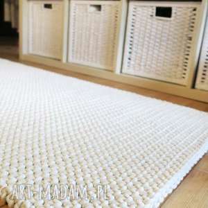 dwustronny dywan z bawełnianego sznurka 90 x 140 cm chodnik, rękodzieło