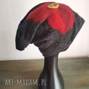 ręcznie robione czapki czapka wełniana handmade-czapka handmade na podszewce, rozmiar