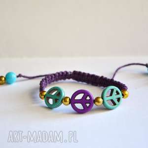 handmade shamballa z pacyfką