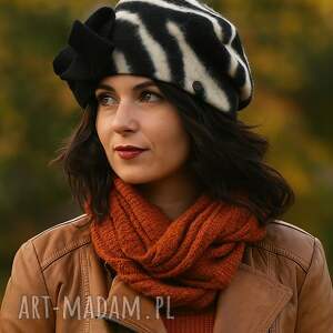 czapka wełniana, wełniana zebra