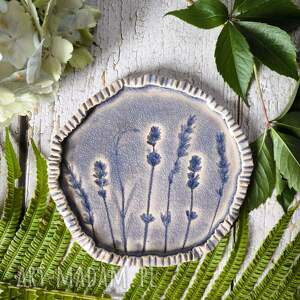 talerzyk ceramiczny z motywem lawendy ceramika lawendą podstawka
