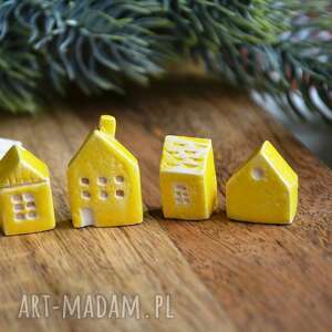handmade świąteczny prezent 4 domki miniaturki