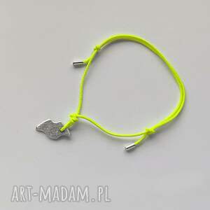 usta bransoletka, sznurek, regulowane, srebro