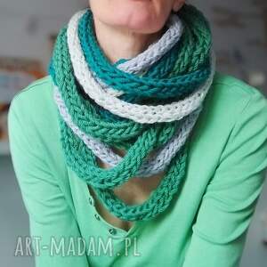szal zamotka szalik zielony, komin