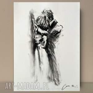 szkic pary - 35x46cm obrazy nad łóżko sypialni, par, mężczyzna