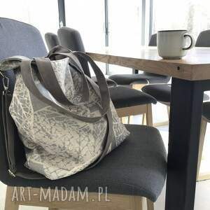 handmade na ramię torba hobo XXL - ażurowe liście