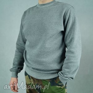 handmade bluzy bluza dresowa grey jumper męska szara