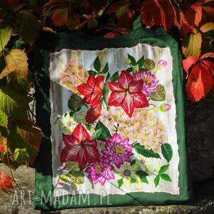 Prezent Ręcznie malowana torba płócienna tote shopperka na zakupy