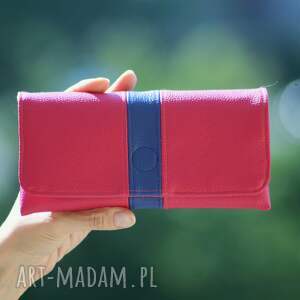 hand-made kolorowy portfel z ekoskóry