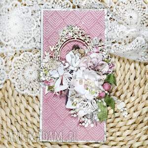 ślubna, ręcznie robiona kartka, prezent - ślub