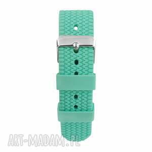 Turkusowy pasek silikonowy do zegarka - bransoletka 2 cm, regulowany 14-22 cm - art-Madam.pl