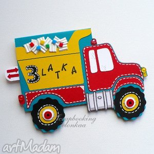 handmade dla dziecka urodzinowe autko - kartka