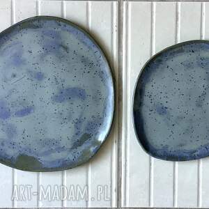 Komplet talerzy Jeziorak, talerz niebieski, duży