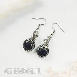 Prezent Kolczyki Noc Kairu stal chirurgiczna handmade wirewrapping