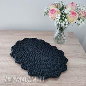podkładka owalna szydełkowa ze sznurka 28cmx40cm podkładki pod kubki