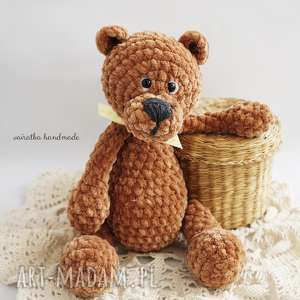 vairatka handmade brązowy miś, amigurumi pluszowy maskotka zabawka