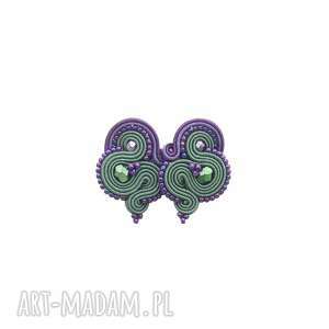 kolczyki soutache midi emerald