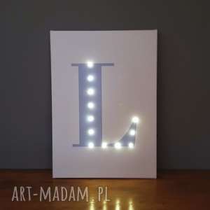 hand made dekoracje świecąca litera led personalizowany obraz lampa prezent na urodziny
